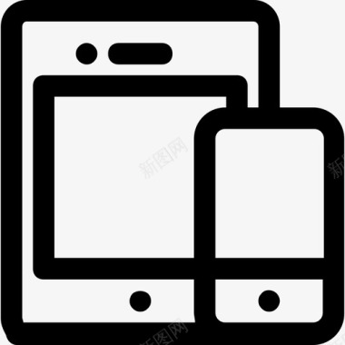 智能手机和平板电脑图标响应稳定图标