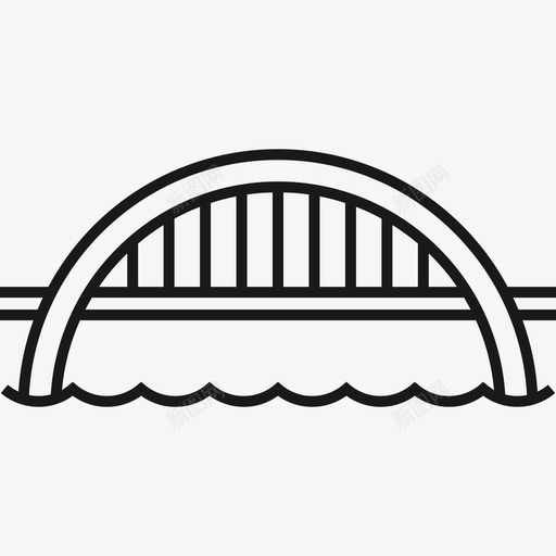 桥梁建筑物城市家具图标svg_新图网 https://ixintu.com 城市家具 建筑物 桥梁