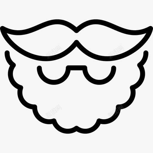 胡子时髦风格直线型图标svg_新图网 https://ixintu.com 时髦风格 直线型 胡子