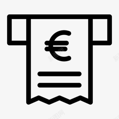 账单欧元发票图标图标