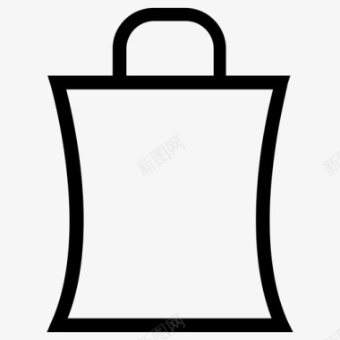 商贸购物袋浅圆形图标图标