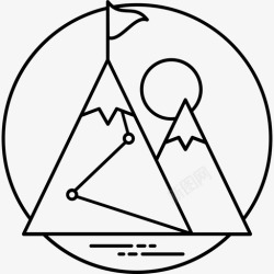 数据山脉最终目标成就目标实现图标高清图片