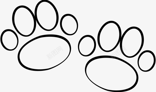 狗爪爪印爪子图标图标