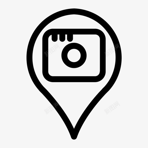 接入点摄像头互联网图标svg_新图网 https://ixintu.com 互联网 位置 地图pin 接入点 摄像头 社交