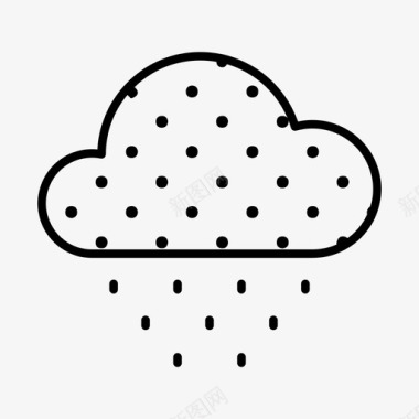 云和雨大气元素图标图标