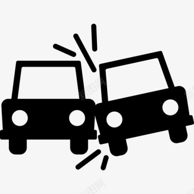 侧面碰撞运输汽车保险图标图标