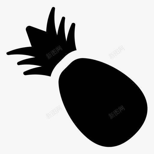 菠萝有机食品热带水果图标svg_新图网 https://ixintu.com 有机食品 热带水果 菠萝 食品和礼物雕文图标