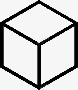 立方体长方体几何形状图标图标
