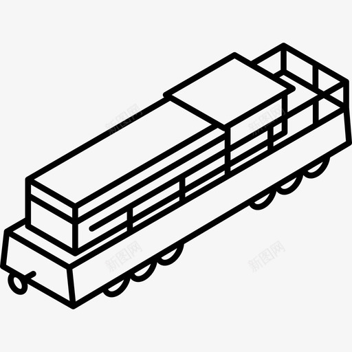 货运列车运输等距运输图标svg_新图网 https://ixintu.com 等距运输 货运列车 运输