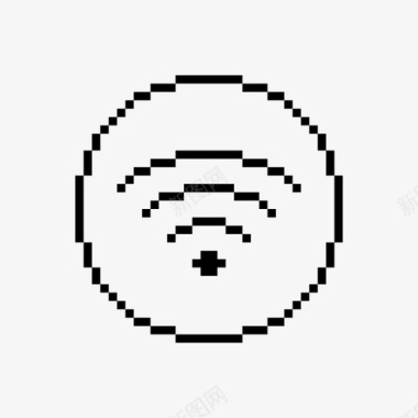 像素化wifi像素艺术无线图标图标