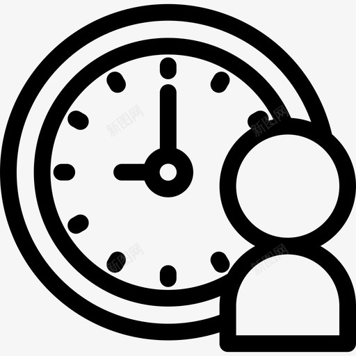 时间人员企业管理图标svg_新图网 https://ixintu.com 人员 企业管理 时间