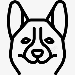 科吉犬科吉犬犬种头直系图标高清图片