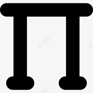 圆周率形状希腊符号图标图标