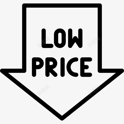 低价格商业黑色星期五线工艺图标svg_新图网 https://ixintu.com 低价格 商业 黑色星期五线工艺