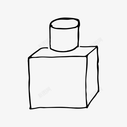 瓶香水香水素描图标svg_新图网 https://ixintu.com 瓶香水 素描 香水