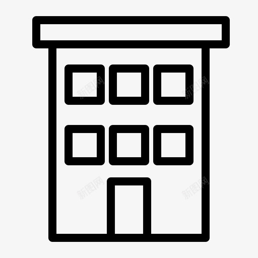酒店建筑汽车旅馆图标svg_新图网 https://ixintu.com 住宿 建筑 建筑轮廓 旅游 汽车旅馆 酒店