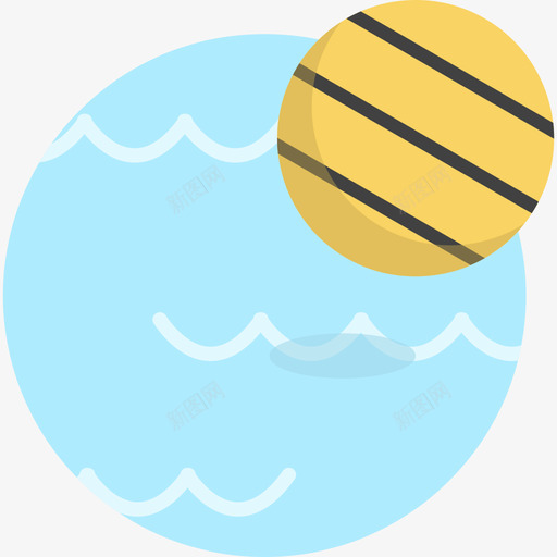 水球运动彩色运动元素图标svg_新图网 https://ixintu.com 彩色运动元素 水球 运动