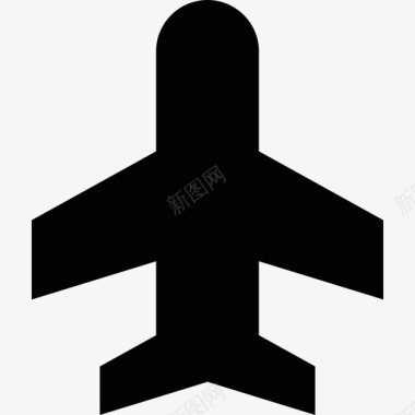 飞机运输基本填充图标图标