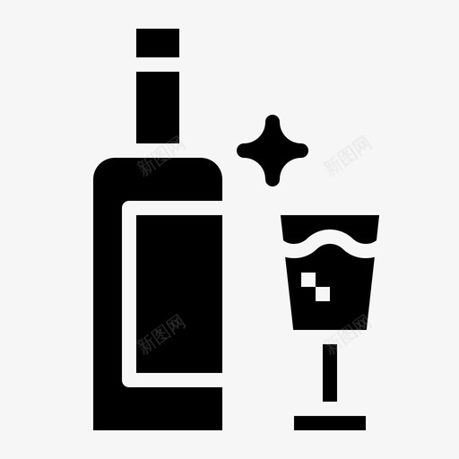 饮料酒精瓶子图标svg_新图网 https://ixintu.com 旅馆固体 瓶子 酒精 饮料