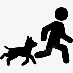 跑狗狗跑动物狗和训练图标高清图片