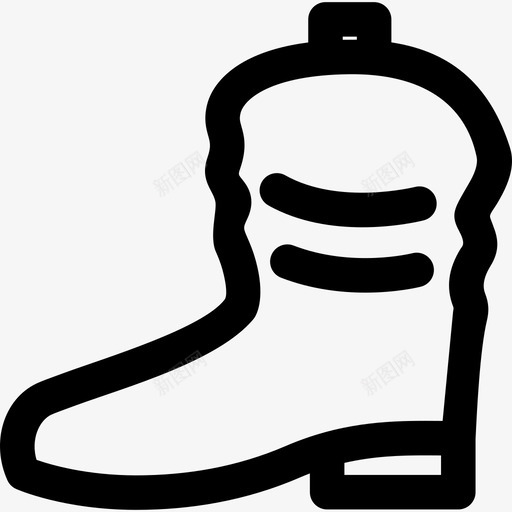 牛仔靴时尚线性鞋图标svg_新图网 https://ixintu.com 时尚 牛仔靴 线性鞋