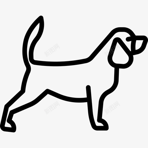 小猎犬犬种全身直系图标svg_新图网 https://ixintu.com 小猎犬 犬种全身 直系