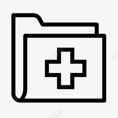 医疗档案文件夹医疗保健图标图标