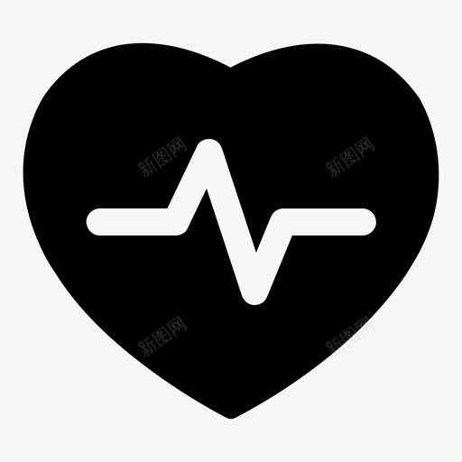 生命线心跳脉动图标svg_新图网 https://ixintu.com 各种尺寸的基本图标 心跳 生命线 脉动 脉搏