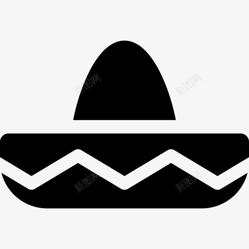 墨西哥帽时尚墨西哥元素填充图标svg_新图网 https://ixintu.com 墨西哥元素填充 墨西哥帽 时尚