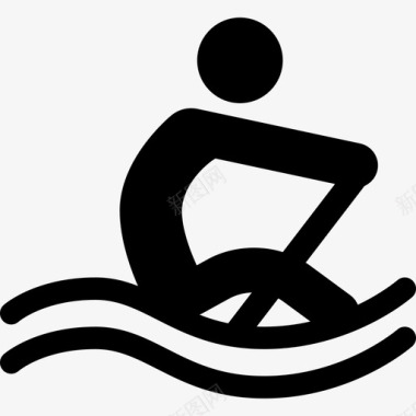 皮划艇体育奥运会图标图标