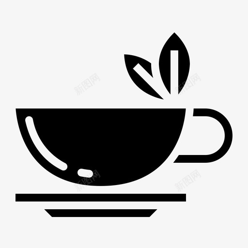 茶杯子饮料图标svg_新图网 https://ixintu.com 咖啡厅固体套装 杯子 茶 茶杯 饮料
