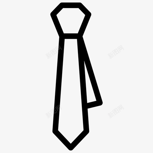 领带时尚正式图标svg_新图网 https://ixintu.com 办公室 工作 时尚 正式 男士时尚轮廓 领带