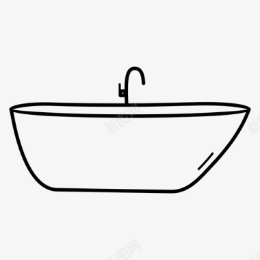 浴室浴缸陶瓷图标图标