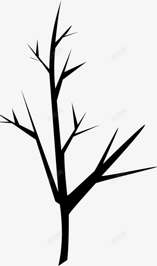 植物裸树干树图标svg_新图网 https://ixintu.com 干树 植物 自然 裸树