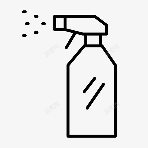喷雾瓶清洁喷洒图标svg_新图网 https://ixintu.com 喷洒 喷雾瓶 清洁 窗户