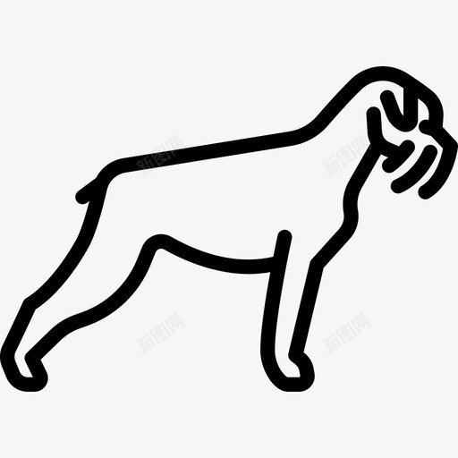 小型雪纳瑞犬狗品种全身直系图标svg_新图网 https://ixintu.com 小型雪纳瑞犬 狗品种全身 直系