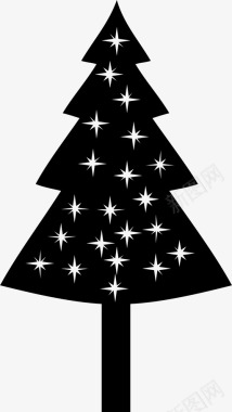 圣诞树费率星图标图标