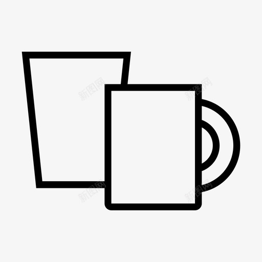 杯子盘子家用图标svg_新图网 https://ixintu.com 任务 家用 杯子 洗涤 盘子