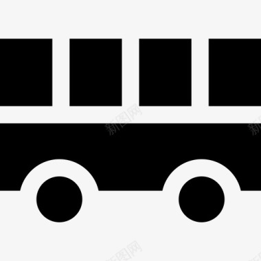 公共汽车运输车辆组满载图标图标