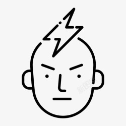 愤怒的同桌人愤怒的人同理心医学图标高清图片