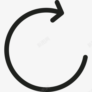 圆形箭头简单图标集线性图标
