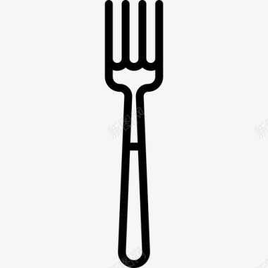 叉子烹饪线工艺线状图标图标