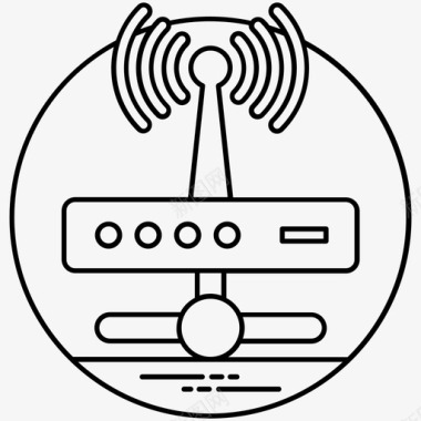 无线连接互联网路由器无线数据连接图标图标