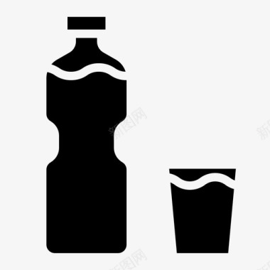 水瓶子饮料图标图标