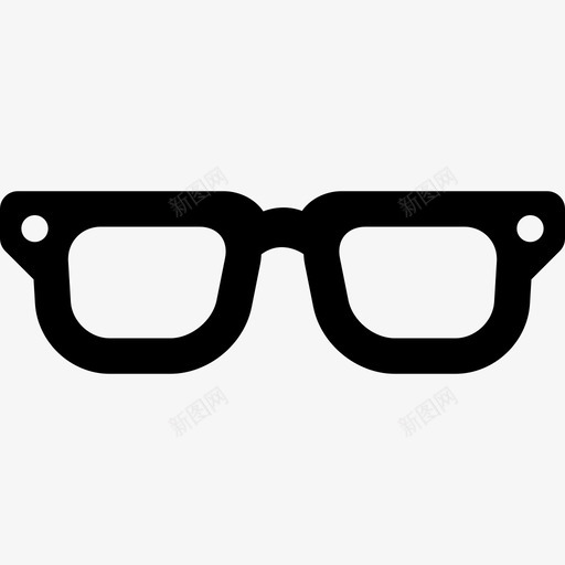 时尚复古眼镜直线型图标svg_新图网 https://ixintu.com 时尚复古眼镜 直线型
