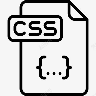 CSS文档编程线工艺线性图标图标