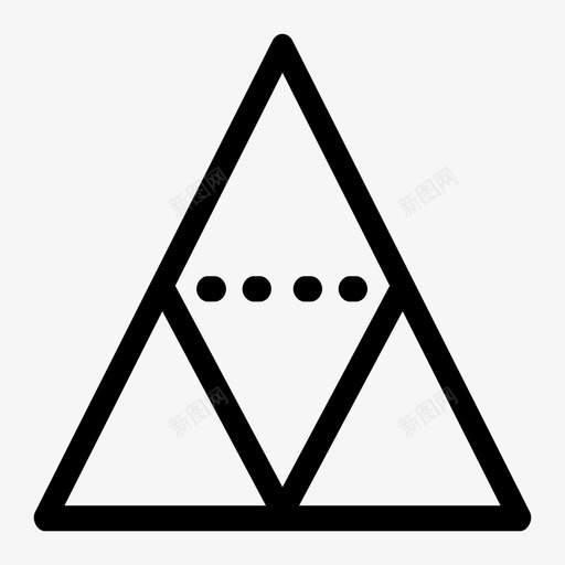 三角形几何体多边形图标svg_新图网 https://ixintu.com 三角形 几何体 右侧 多边形 棱锥体