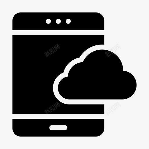 移动云设备图标svg_新图网 https://ixintu.com 云 小工具 电话 移动 设备