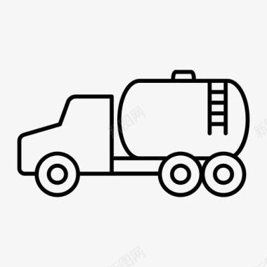 卡车石油车辆图标图标