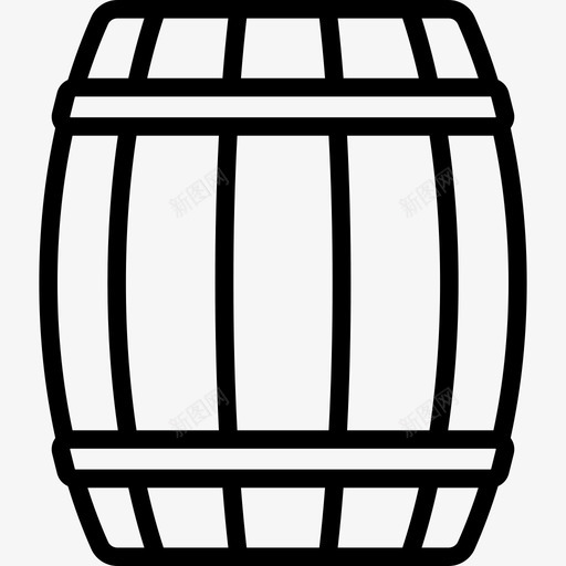 酒桶西班牙传统元素线性图标svg_新图网 https://ixintu.com 线性 西班牙传统元素 酒桶